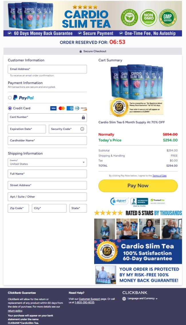 Cardio Slim Tea-For sale